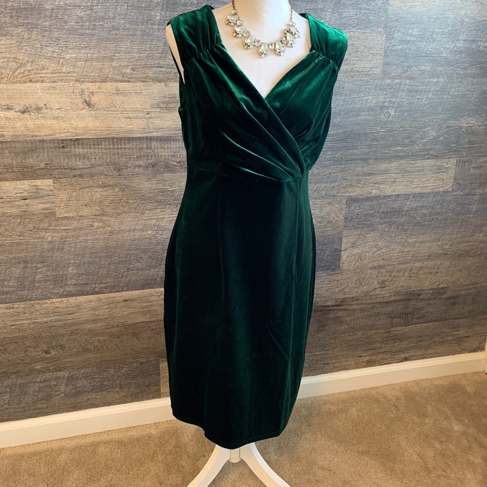 NWT Green Velvet Party Dress
